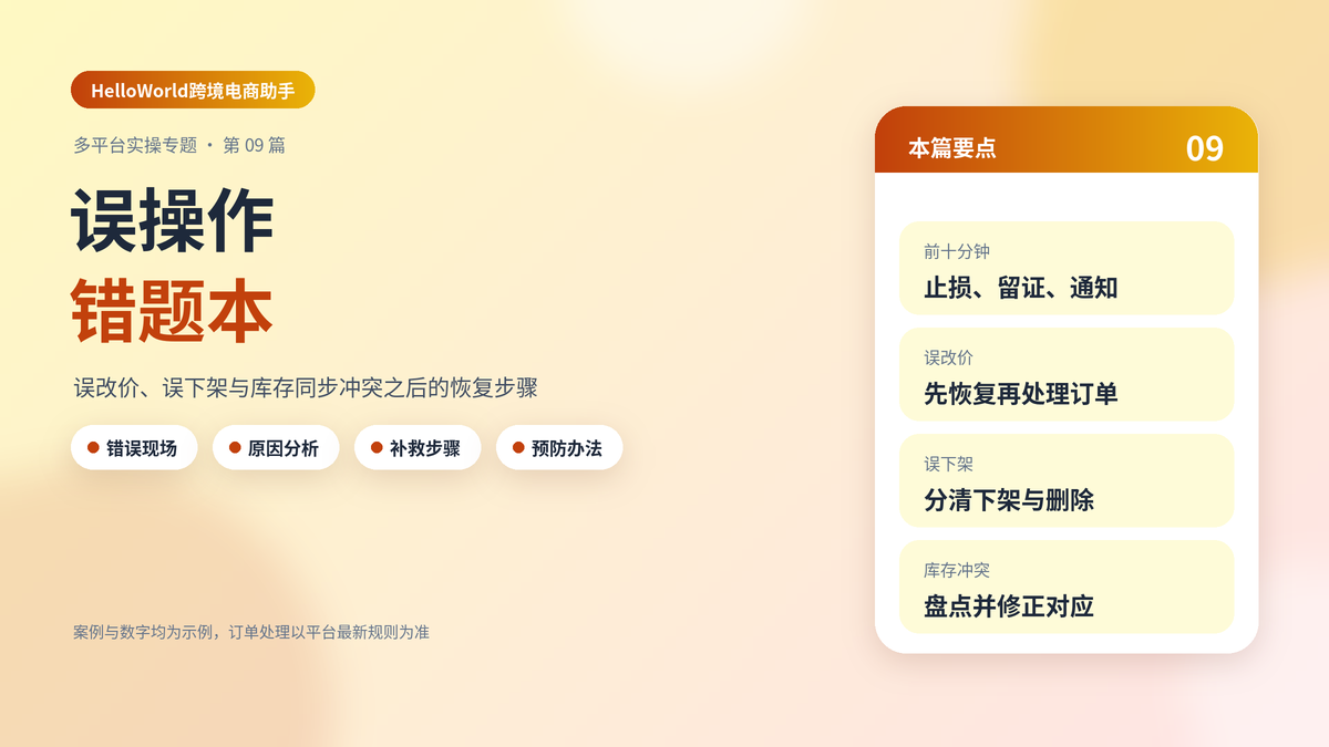 HelloWorld跨境电商助手误操作错题本封面图