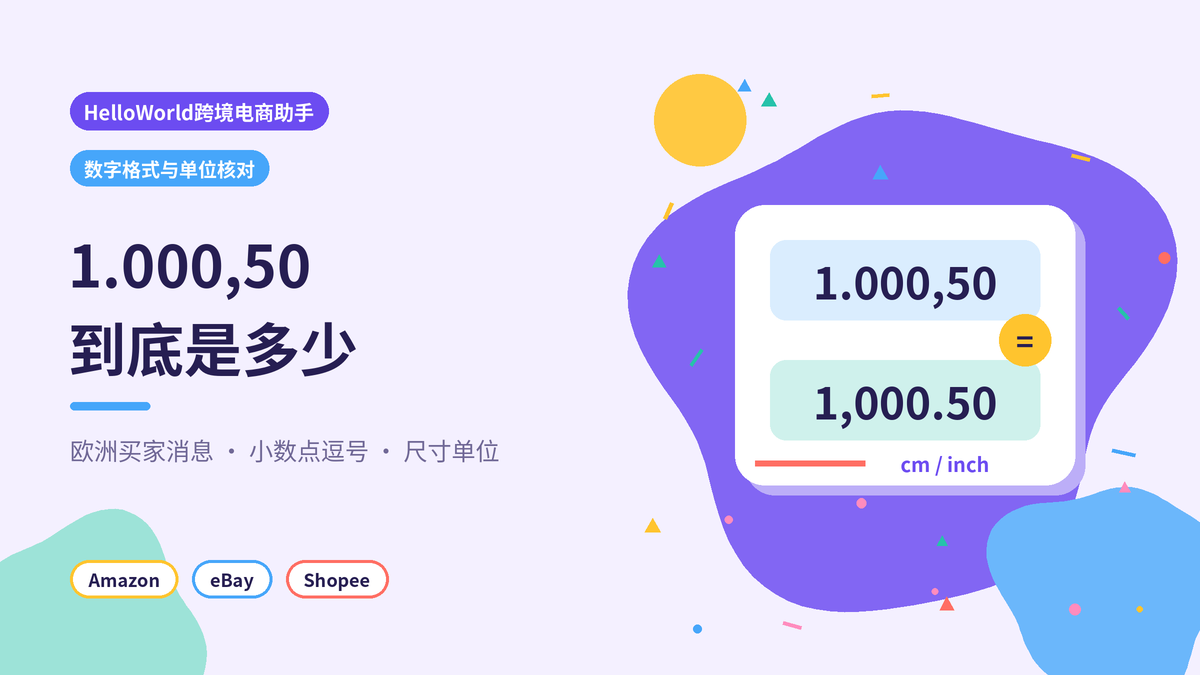 HelloWorld跨境电商助手核对欧洲数字格式封面示意图