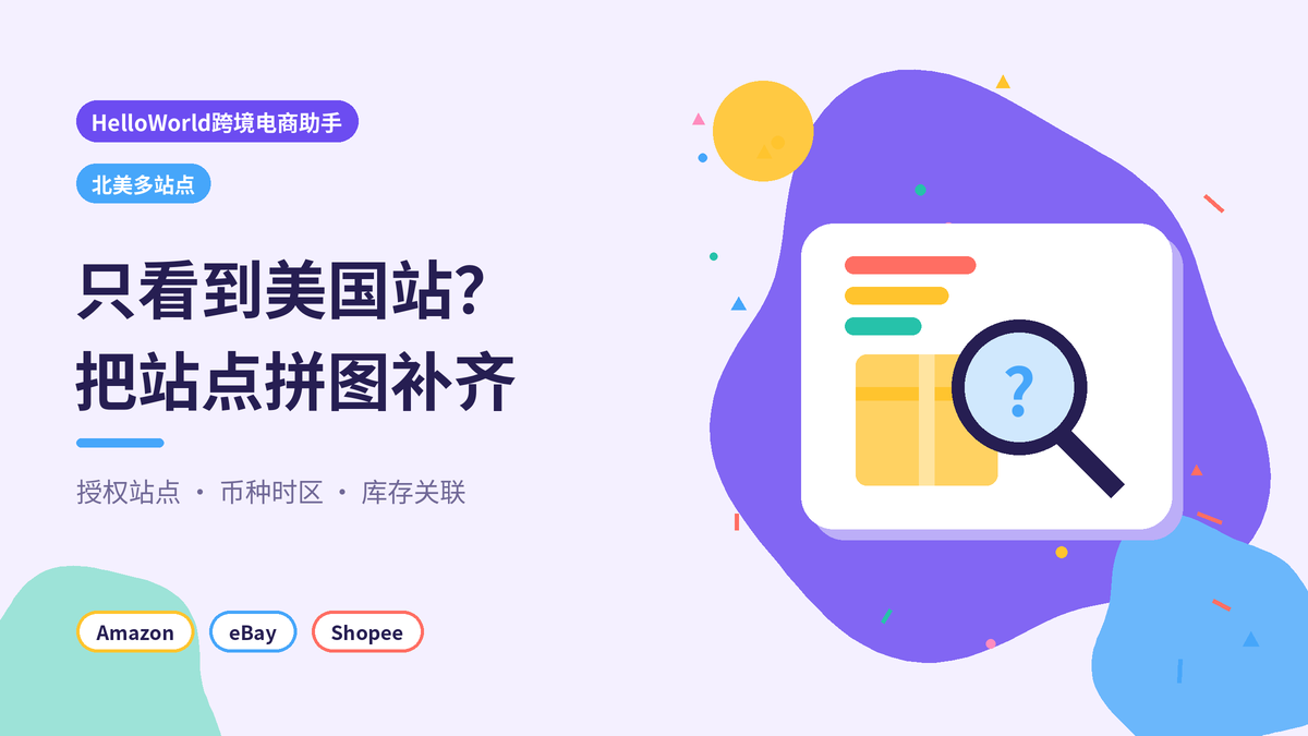 HelloWorld跨境电商助手亚马逊北美多站点拼图封面示意图