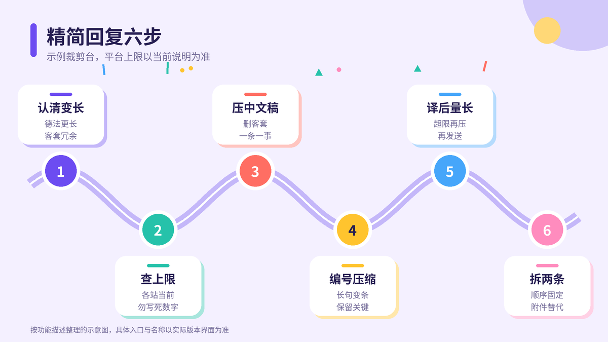 HelloWorld跨境电商助手精简回复六步示意图