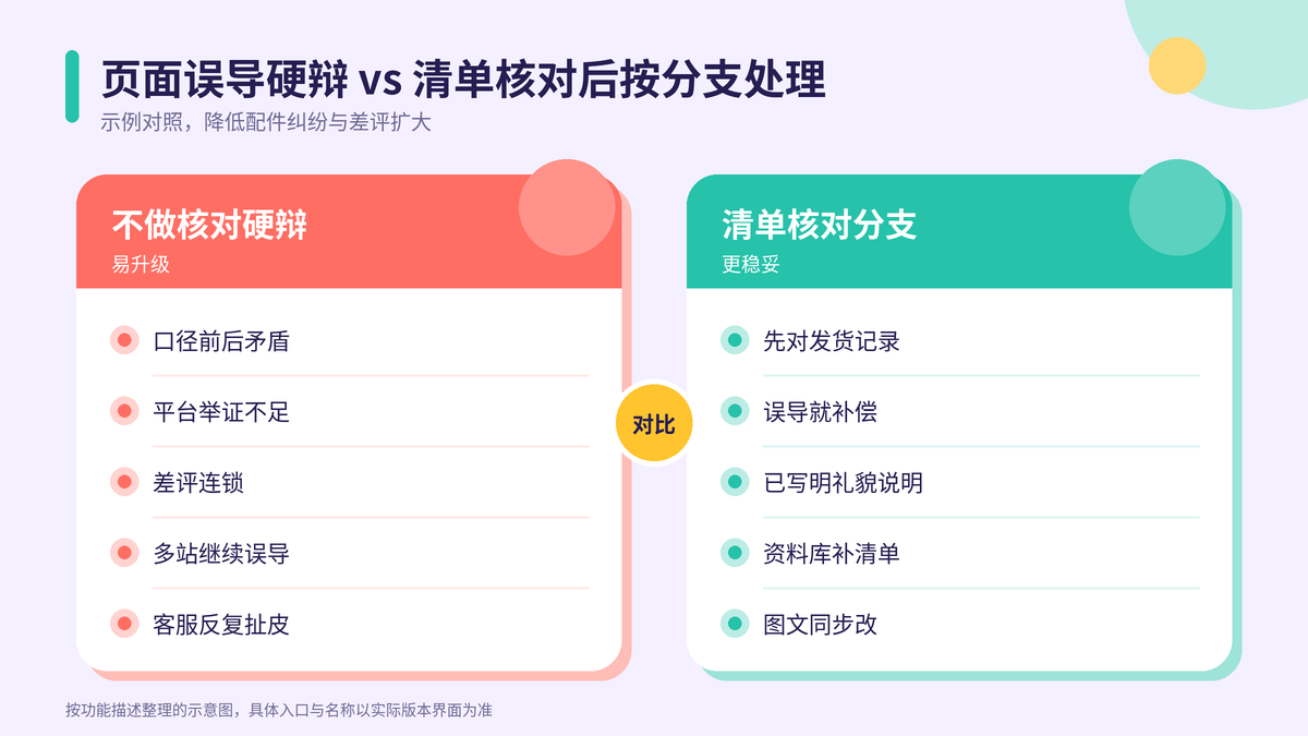 不做核对硬辩与清单核对后按分支处理对比示意图