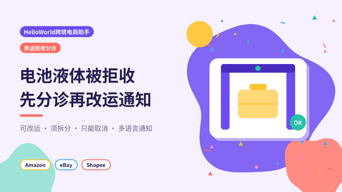 HelloWorld跨境电商助手电池液体承运拒收分诊封面示意图