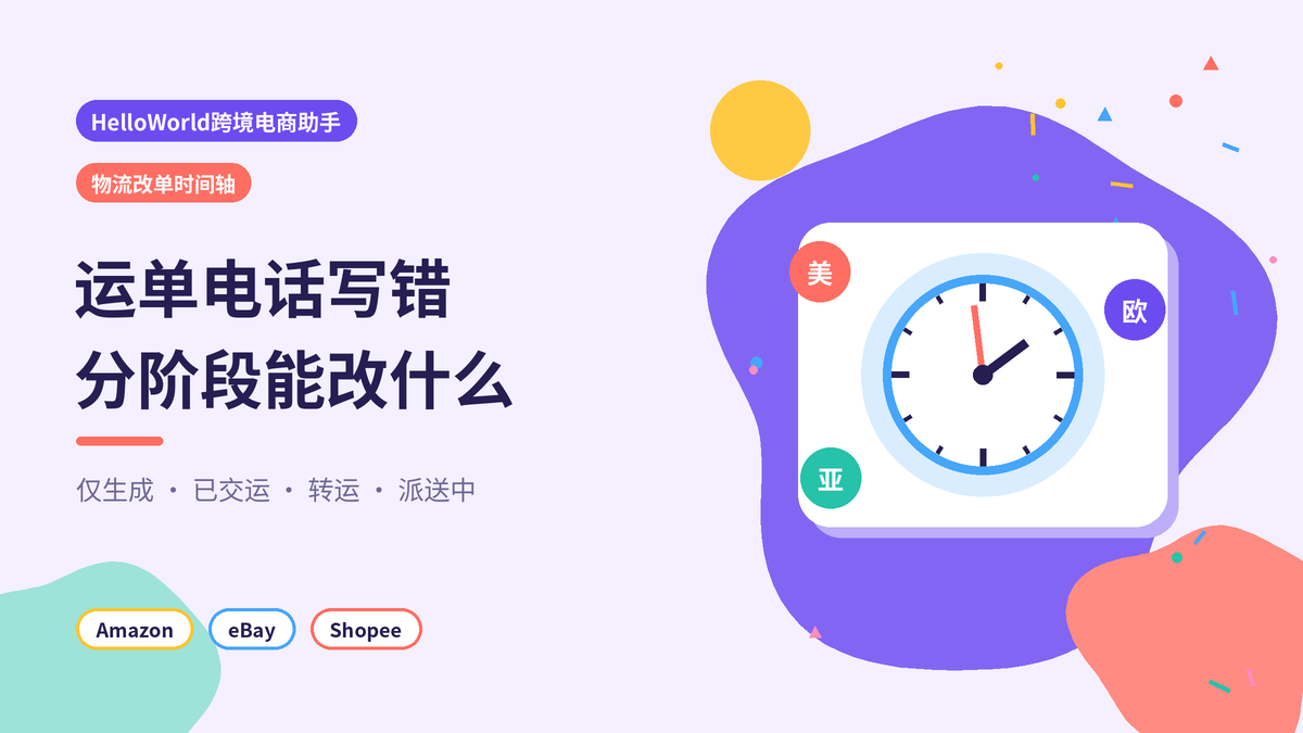 HelloWorld跨境电商助手运单电话改号时间轴封面示意图