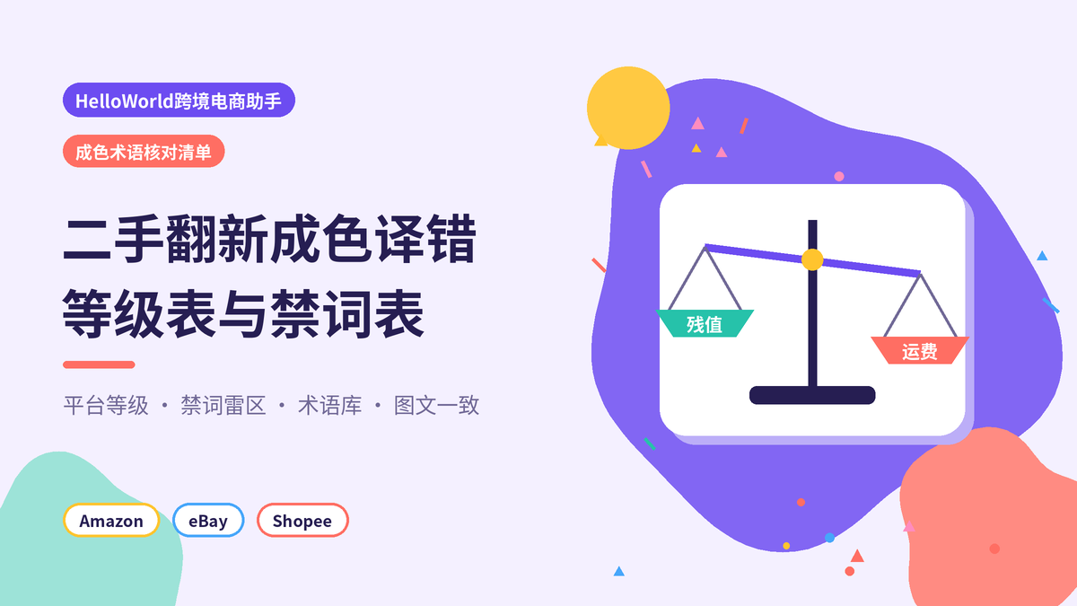 HelloWorld跨境电商助手成色术语核对清单封面