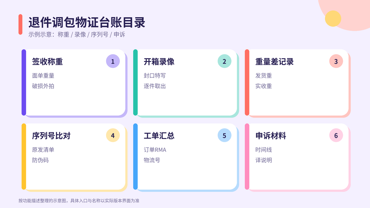 HelloWorld跨境电商助手退件调包物证台账目录示意图