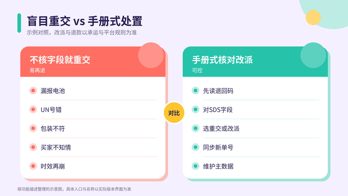 盲目重交与手册式处置对照示意图