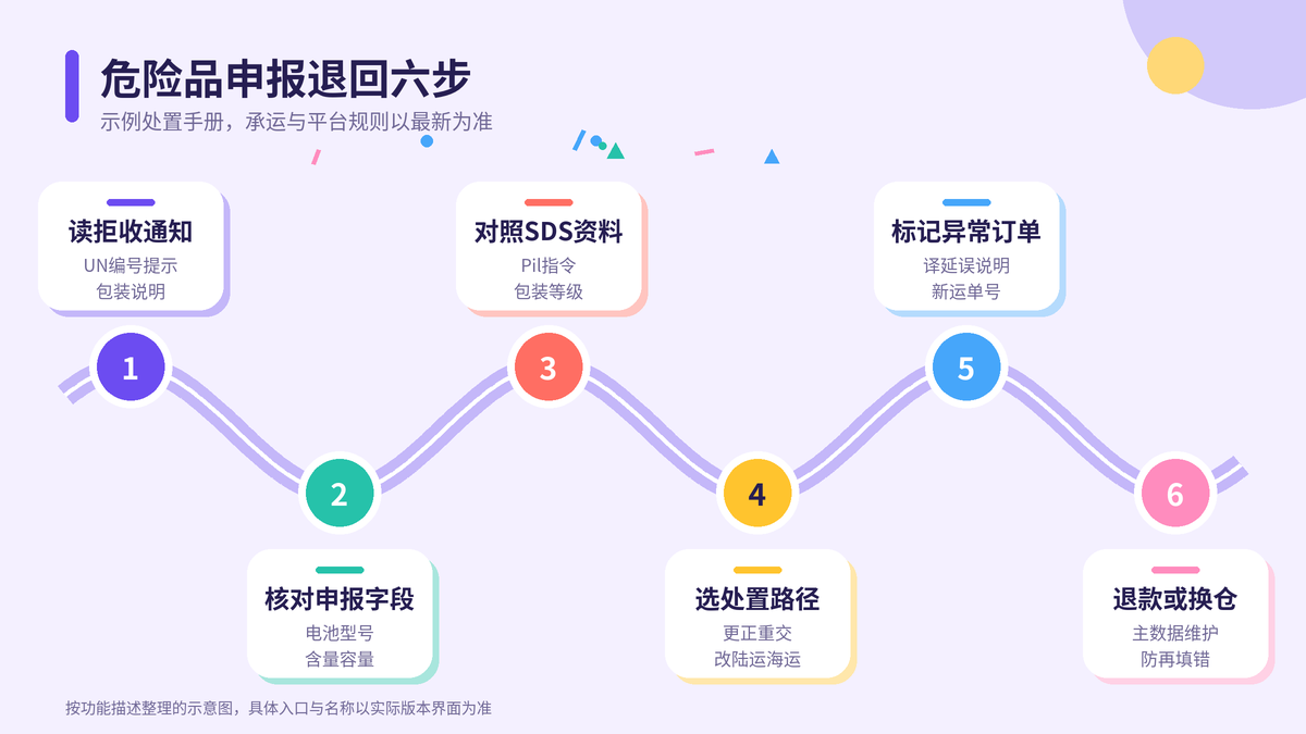 HelloWorld跨境电商助手危险品申报退回六步示意图